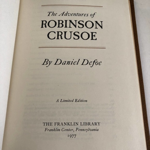 Robinson Crusoe by Daniel Defoe Limited Edition Leather Bound - Picture 4 of 5
